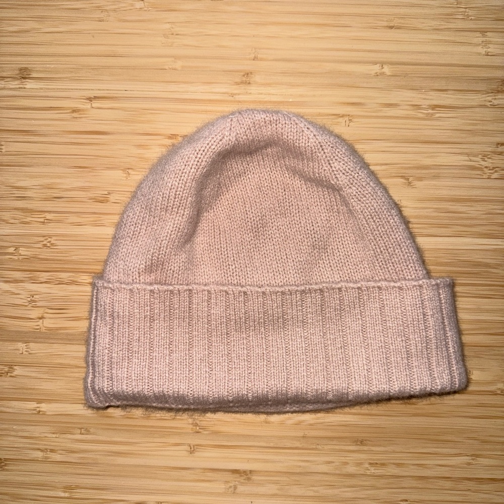 Soft Light Pink Cashmere Beanie
